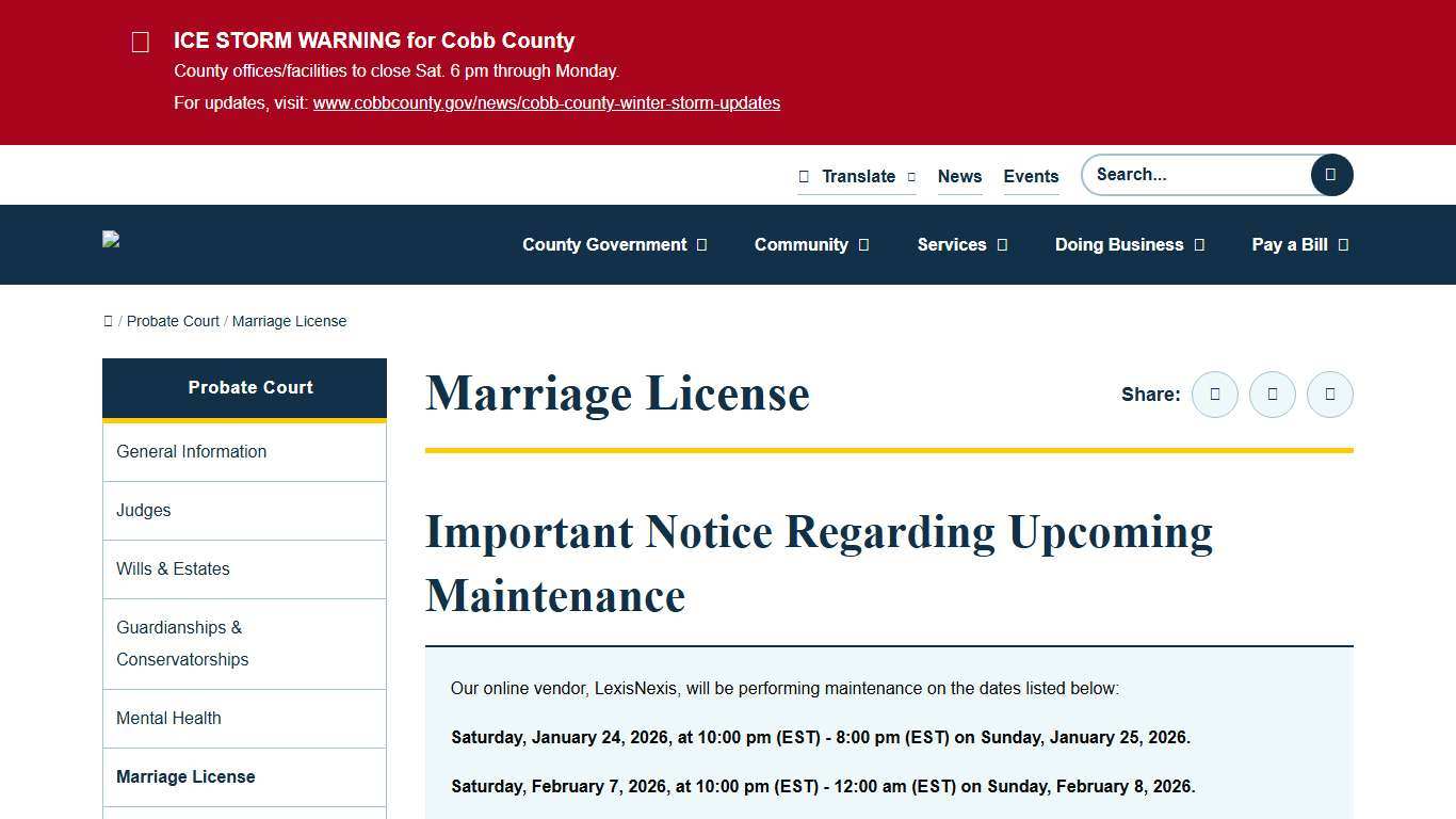 Marriage License Cobb County Georgia