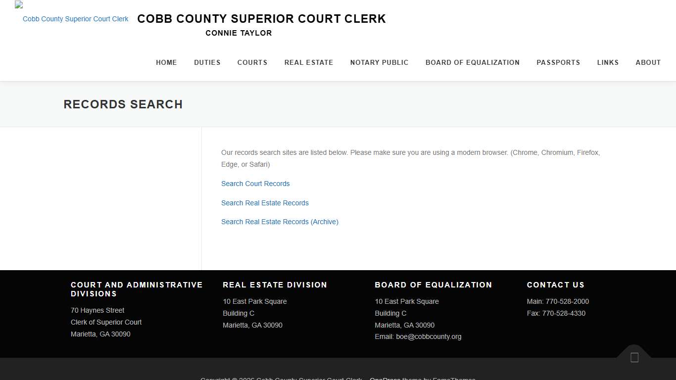 Records Search – Cobb County Superior Court Clerk