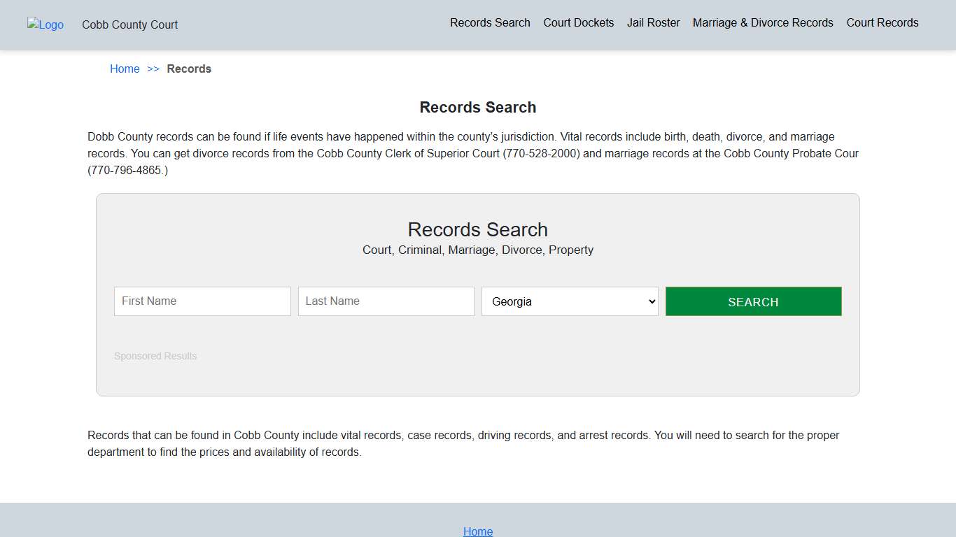 Records Search Cobb County GA Court